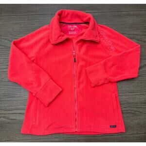 Calvin Klein Performance Fleece Jacket Women’s L Coral Hot Pink Full Zip Logo